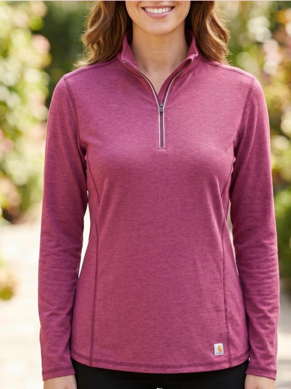 Carhartt Women's Force Ferndale Quarter-Zip Shirt Size XL 16/18 Lightweight